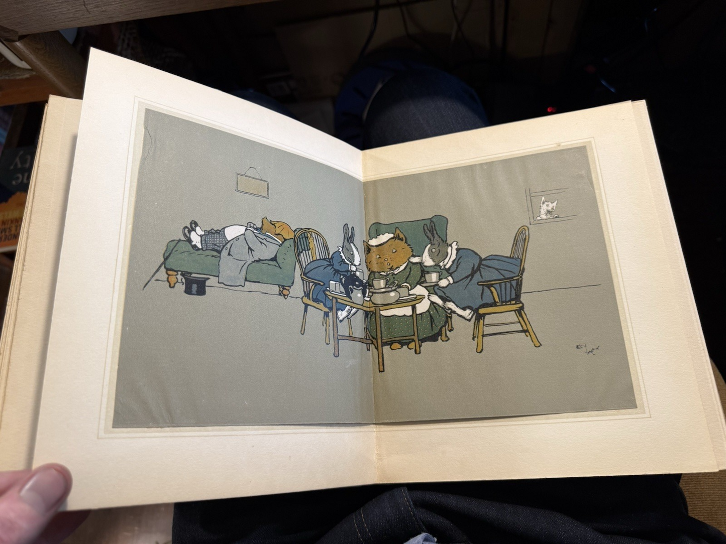 Cecil Aldin's Merry Party : Anthropomorphic Pigs, Dogs, Cats : Scarce 1st Ed