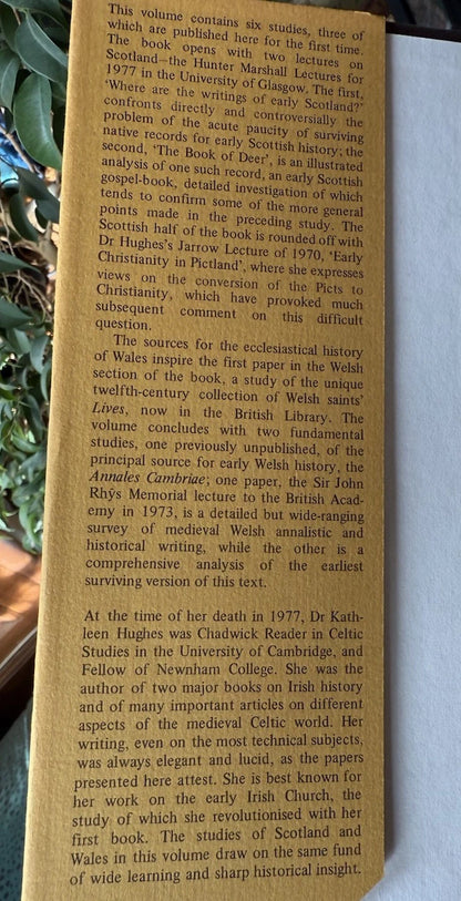 Celtic Britain in the Early Middle Ages : Kathleen Hughes : Book of Deer 1980