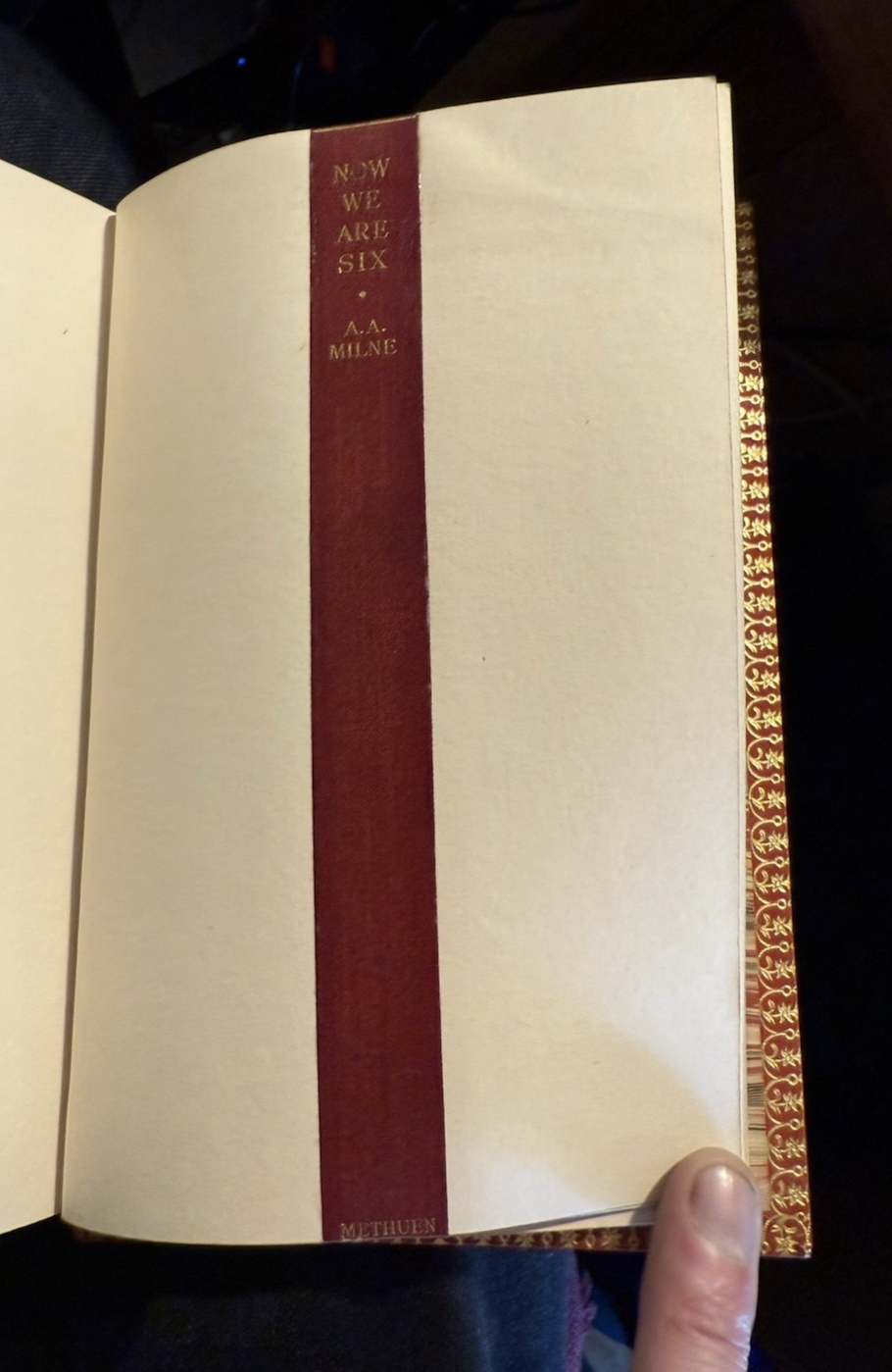 A A Milne : Now We Are Six : 1st/1st : Fine Binding (Baynun Riviere) 1927