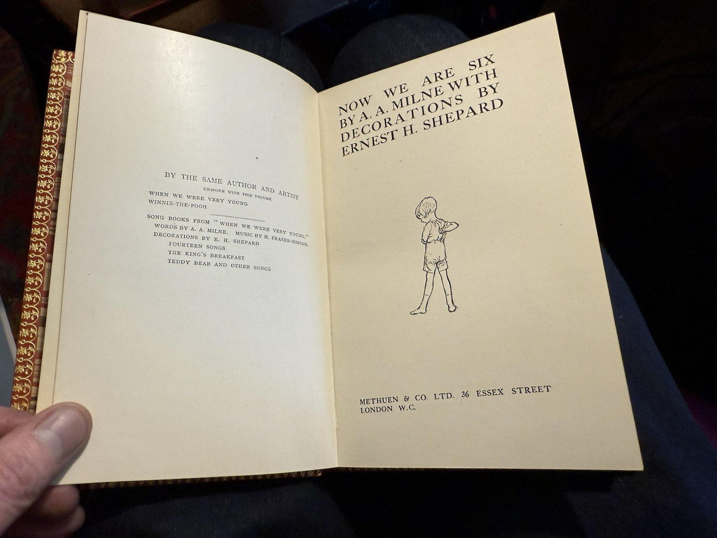 A A Milne : Now We Are Six : 1st/1st : Fine Binding (Baynun Riviere) 1927