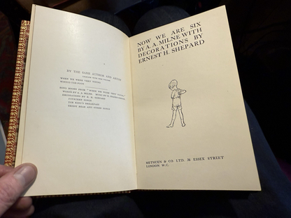A A Milne : Now We Are Six : 1st/1st : Fine Binding (Baynun Riviere) 1927
