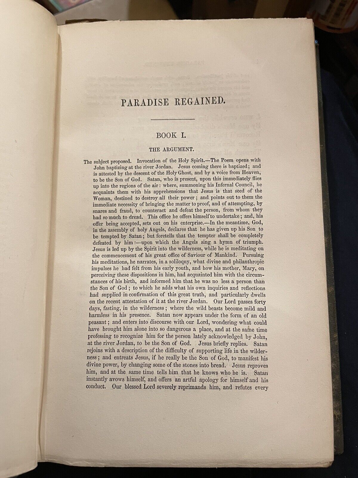 1853 Milton's Poetical Works (2 Vols) Paradise Lost / Regained : Original Cloth