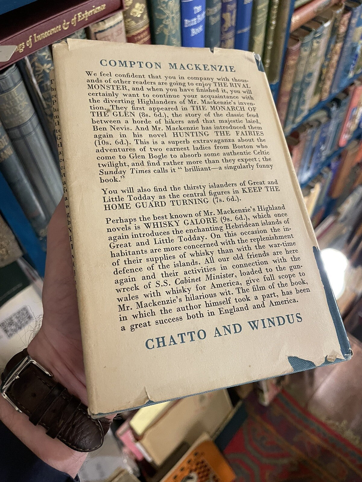 Compton Mackenzie : The Rival Monster : First Edition 1952 ( In Dust Jacket)