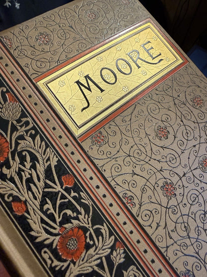 1888 The Poetical Works of Thomas Moore : Illustrated : Decorative Cloth Binding