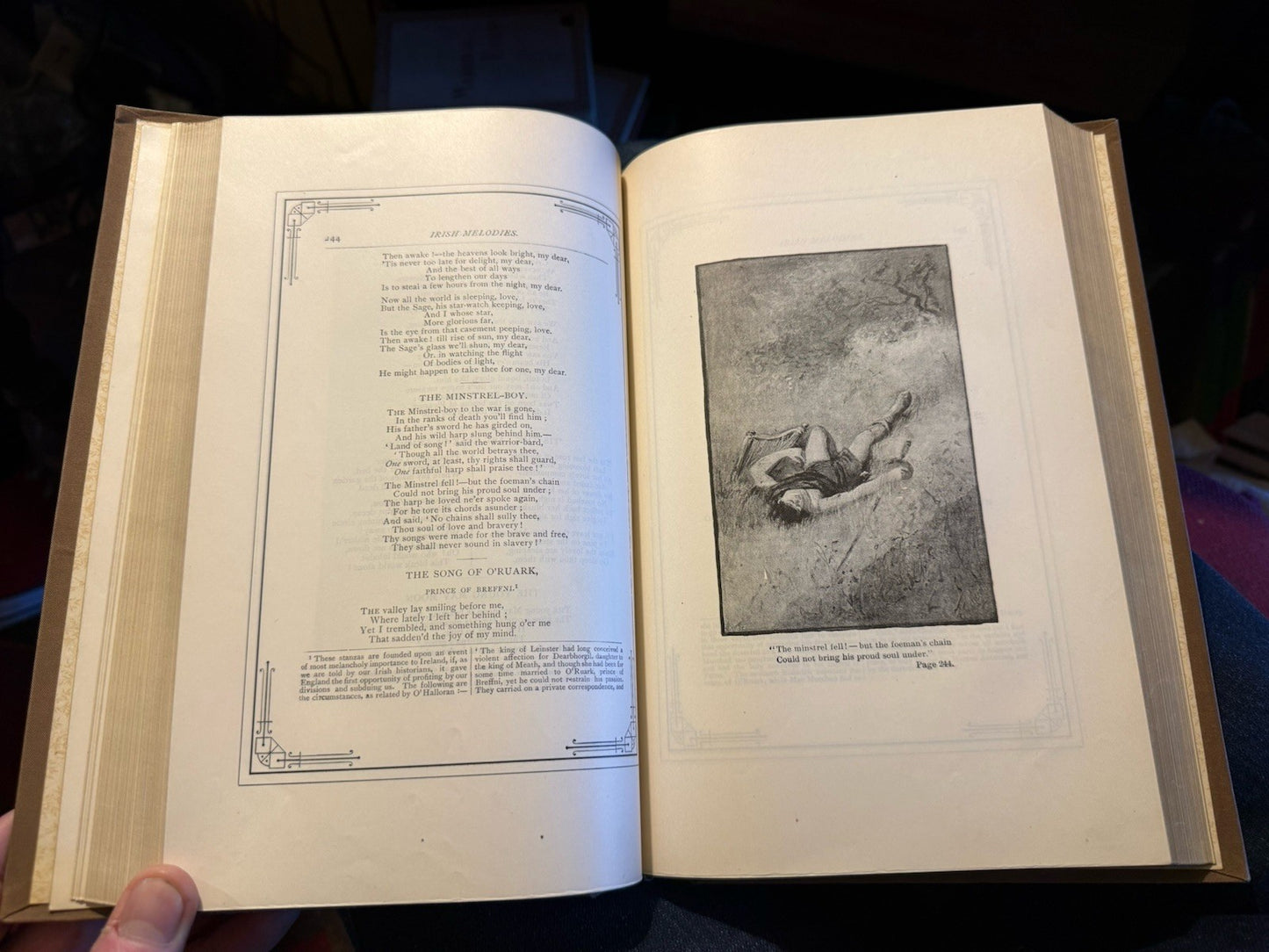 1888 The Poetical Works of Thomas Moore : Illustrated : Decorative Cloth Binding