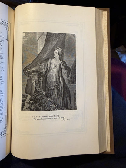 1888 The Poetical Works of Thomas Moore : Illustrated : Decorative Cloth Binding