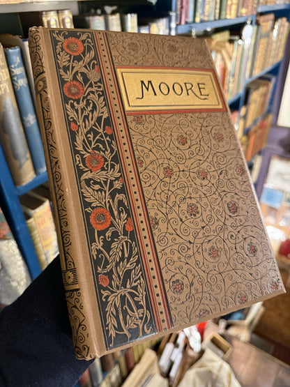 1888 The Poetical Works of Thomas Moore : Illustrated : Decorative Cloth Binding