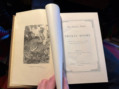 1888 The Poetical Works of Thomas Moore : Illustrated : Decorative Cloth Binding
