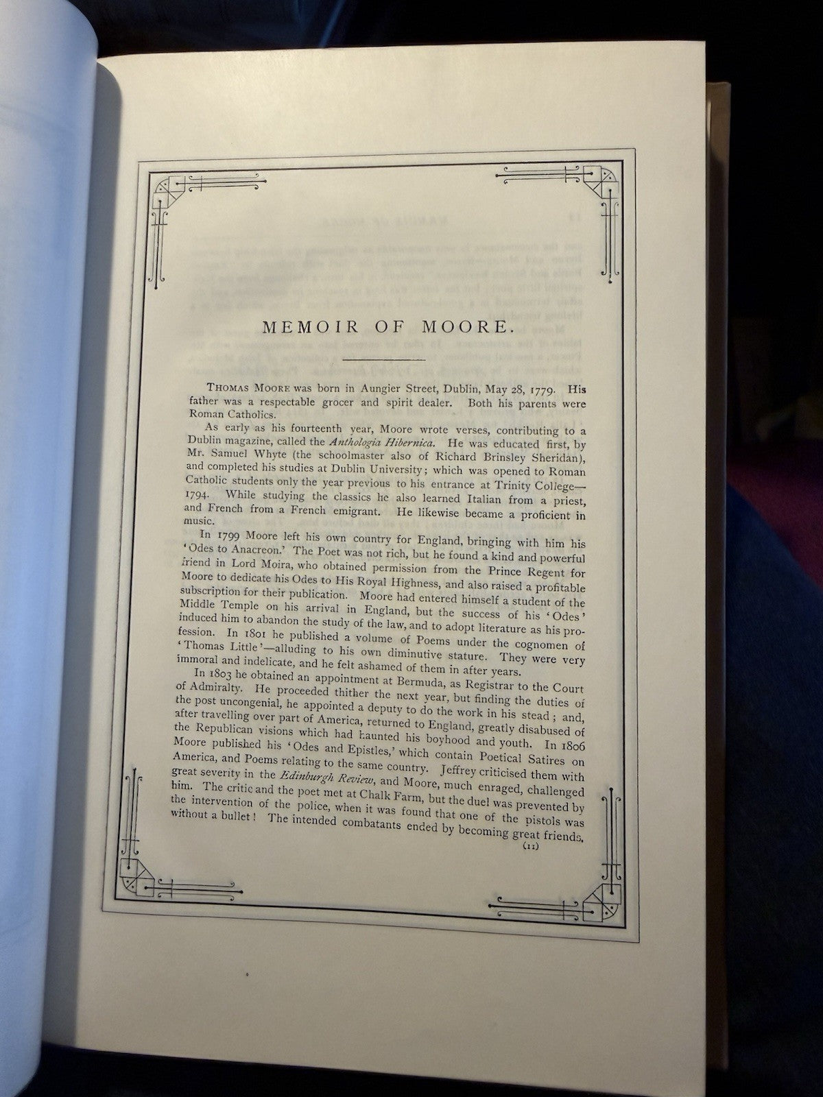 1888 The Poetical Works of Thomas Moore : Illustrated : Decorative Cloth Binding