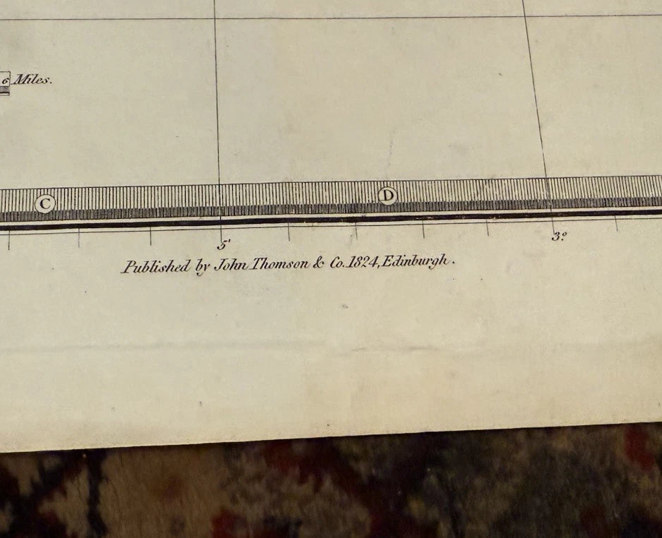 1824 Map SELKIRKSHIRE Thomson ATLAS of SCOTLAND Scottish Borders