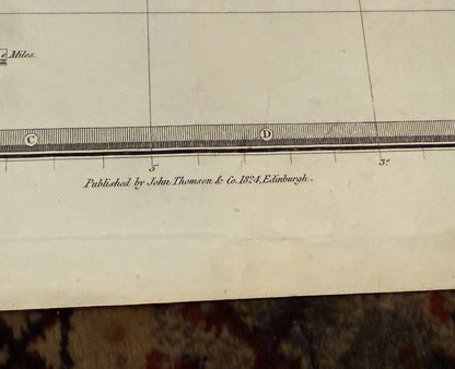 1824 Map SELKIRKSHIRE Thomson ATLAS of SCOTLAND Scottish Borders