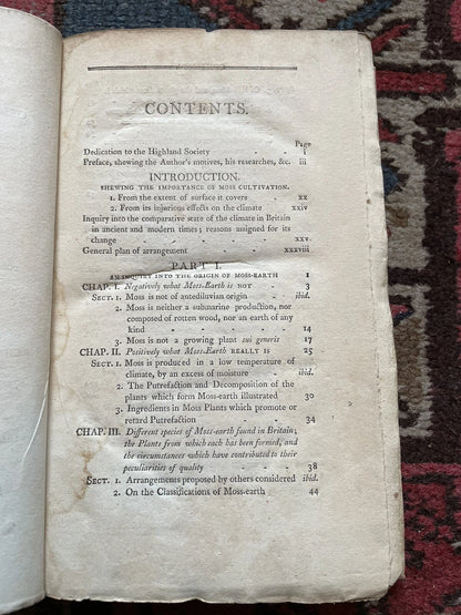 1811 A Treatise on Origin & Cultivation of Moss-Earth into Manure / Farming