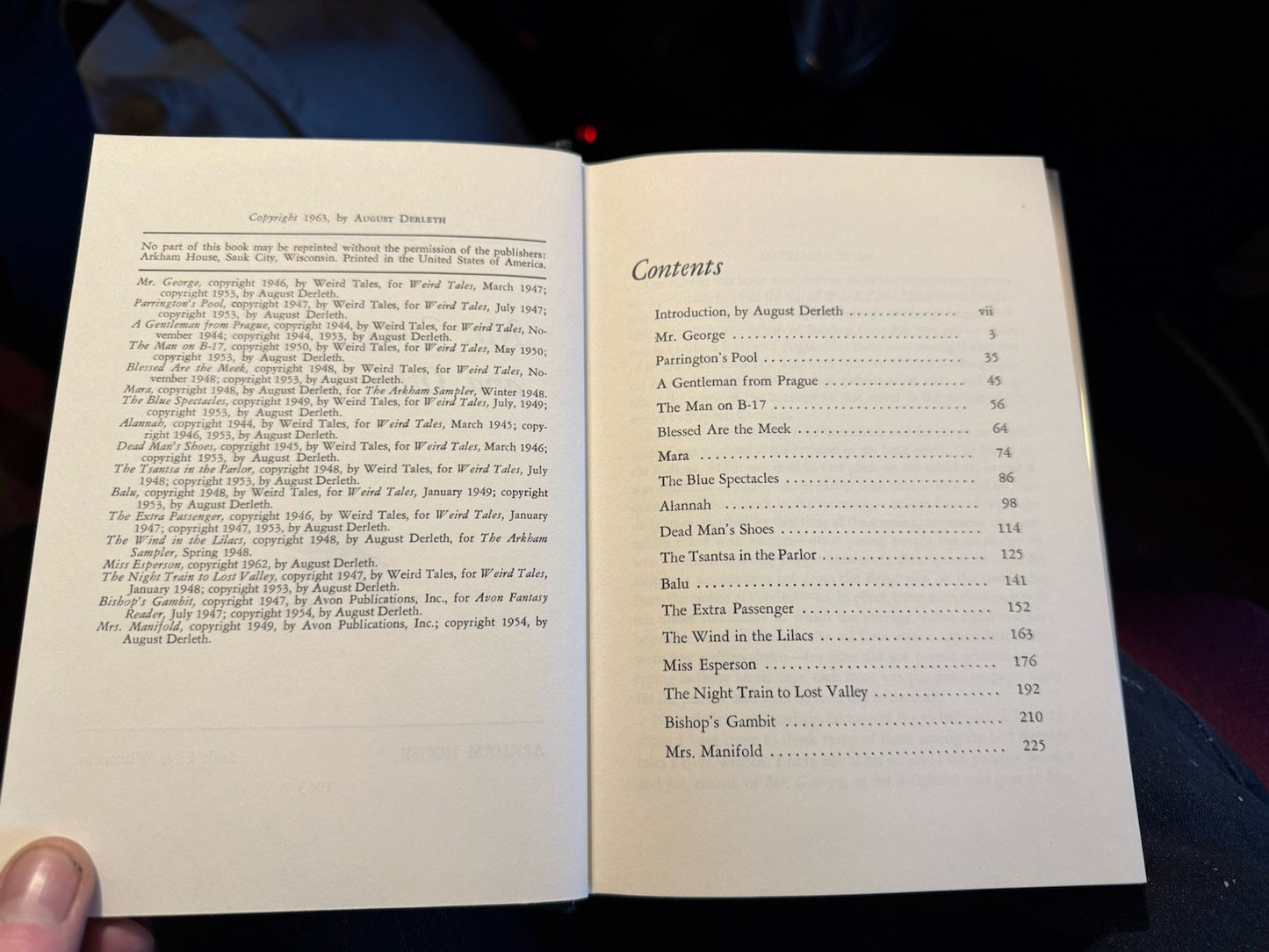 Stephen Grendon : Mr George and Other Odd Persons : Arkham House 1963