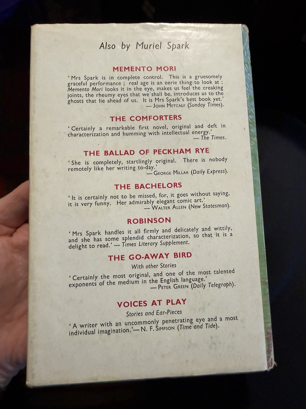 Muriel Spark : The Prime of Miss Jean Brodie : First Edition 1961