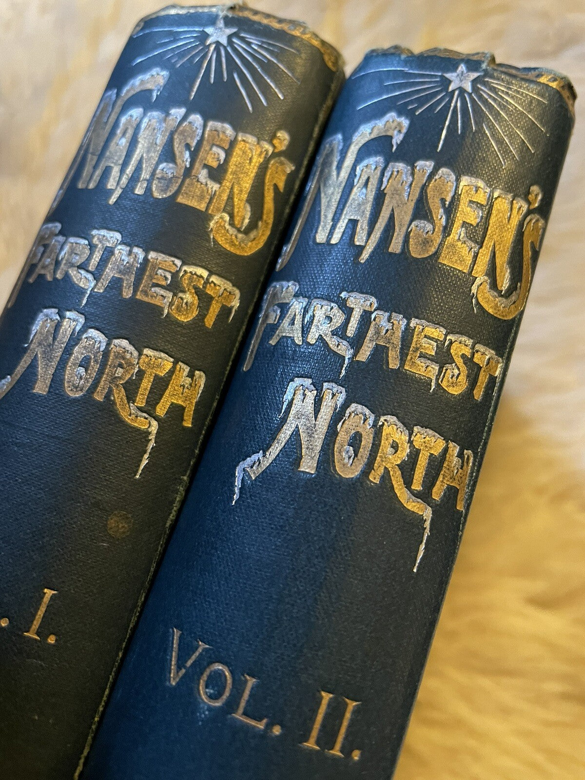 1898 NANSENS FARTHEST NORTH (2 Vols) POLAR EXPLORATION Illustrated MAPS