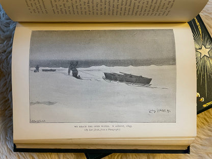 1898 NANSENS FARTHEST NORTH (2 Vols) POLAR EXPLORATION Illustrated MAPS