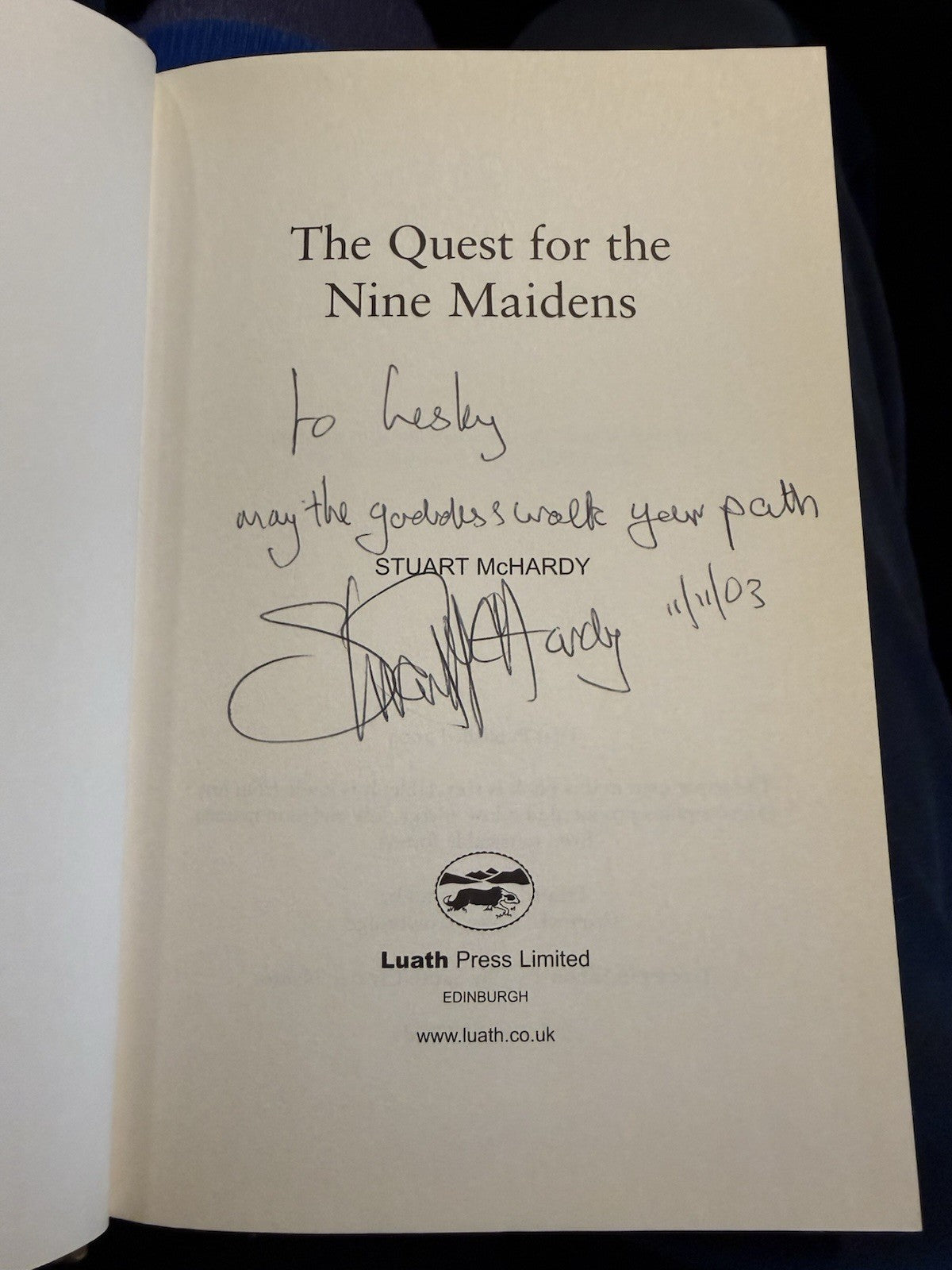 The Quest for the Nine Maidens (SIGNED) Stuart McHardy : Shape-shifters Diviners