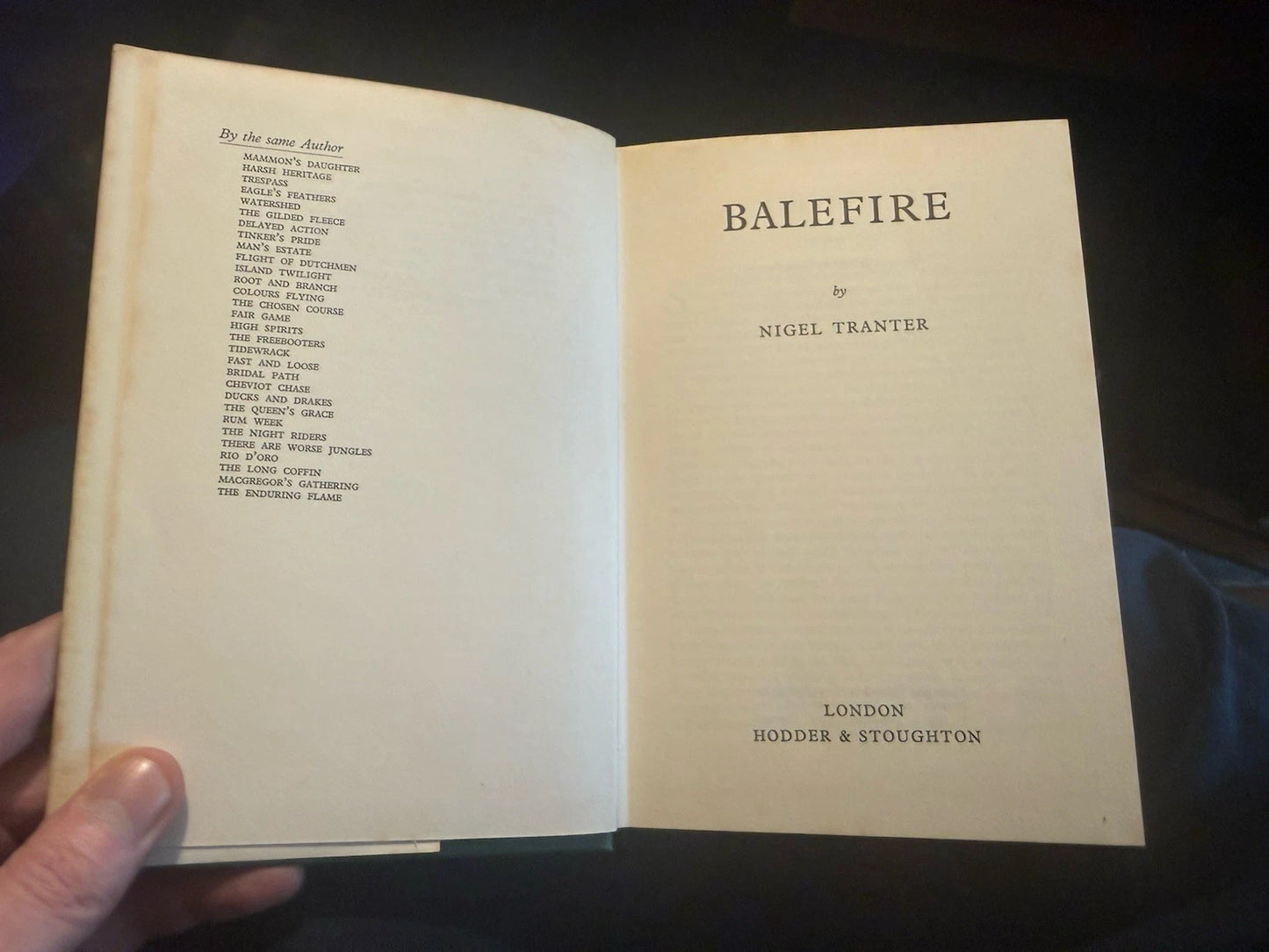 Nigel Tranter : Balefire : 1st Edition 1958 : Story of an Ancient Scottish Feud