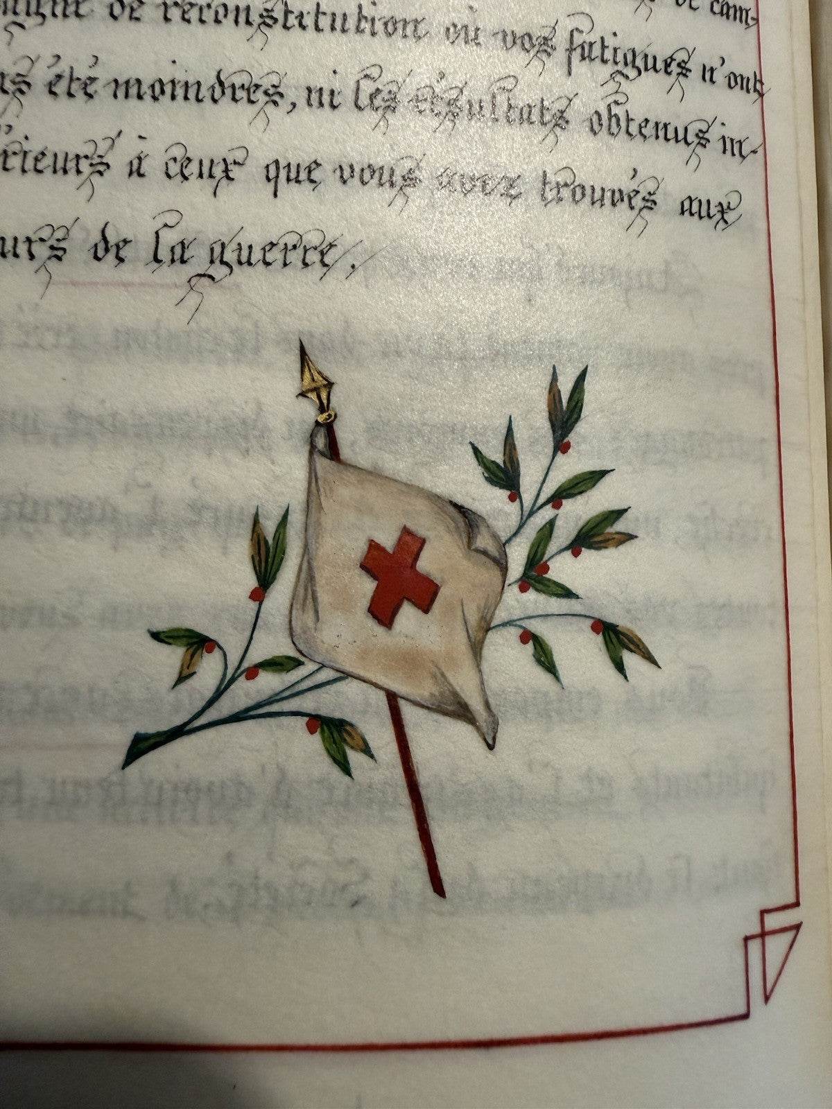 Illuminated Manuscript : Red Cross Nurse : Florence Nightingale Award : WWI