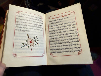 Illuminated Manuscript : Red Cross Nurse : Florence Nightingale Award : WWI