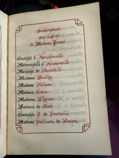 Illuminated Manuscript : Red Cross Nurse : Florence Nightingale Award : WWI