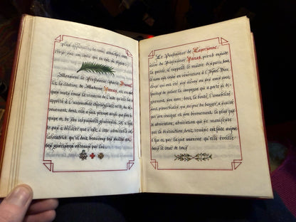 Illuminated Manuscript : Red Cross Nurse : Florence Nightingale Award : WWI