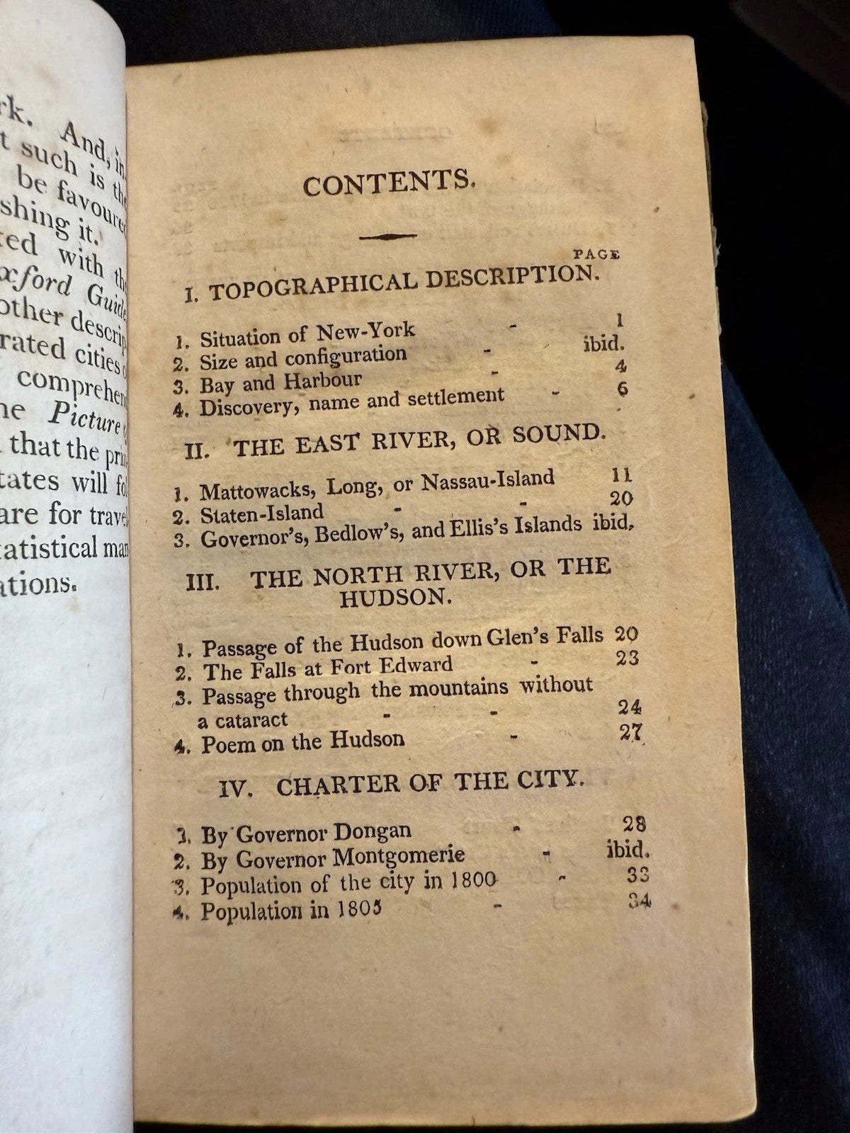 1807 The Picture of New York : Travellers Guide Through Commercial Metropolis