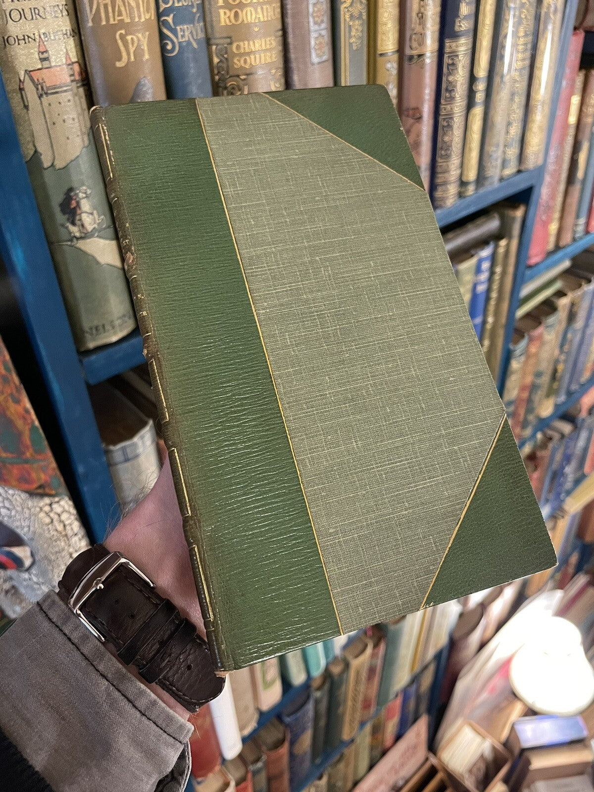 Very Slim Antique Fine Leather Binding (thinnest we've seen) Bookbinding Oddity