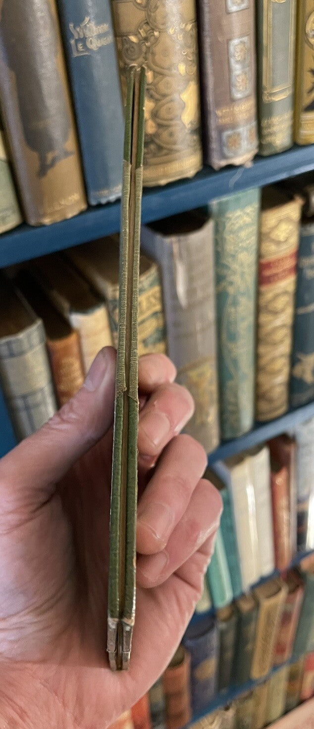 Very Slim Antique Fine Leather Binding (thinnest we've seen) Bookbinding Oddity
