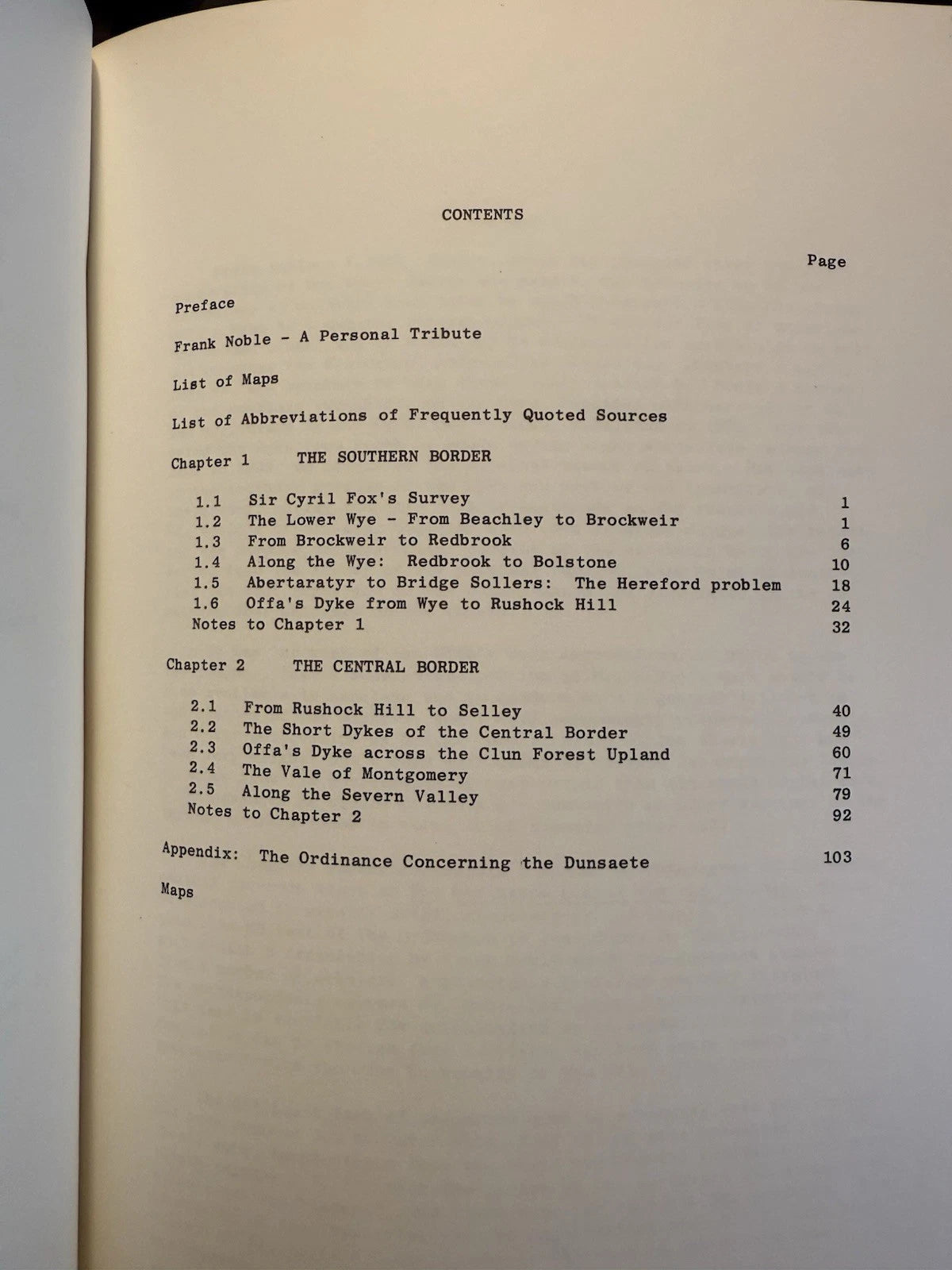 Offa's Dyke Reviewed : Herford : Frank Noble 1983