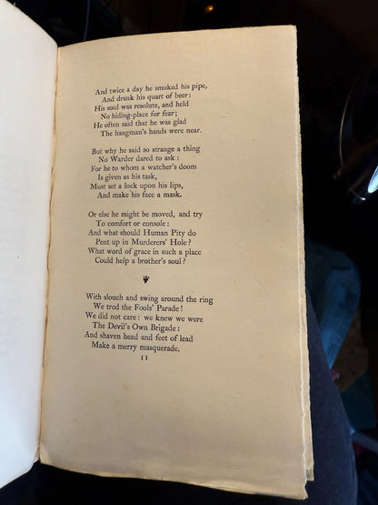 1899 The Ballad of Reading Gaol : Oscar Wilde : 7th Edition