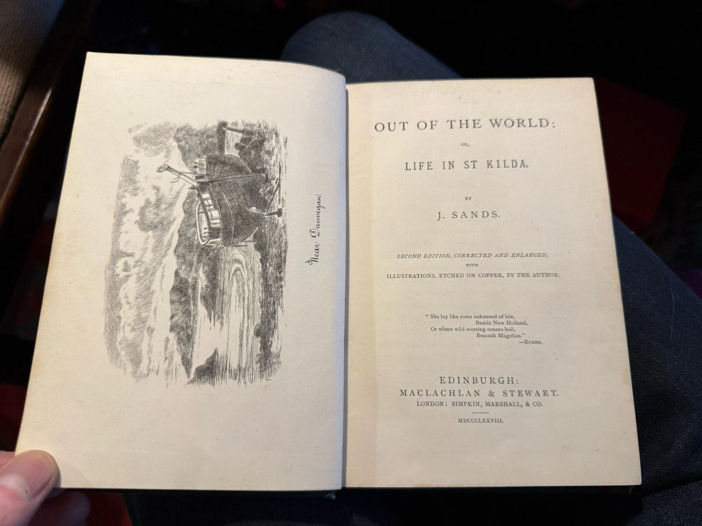 1878 Out of the World : Life in St Kilda : Illustrated by author : 2nd Edition