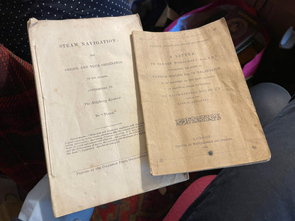 1862 Patrick Miller and Steam Navigation, Origin & True Originator (2 Pamphlets)