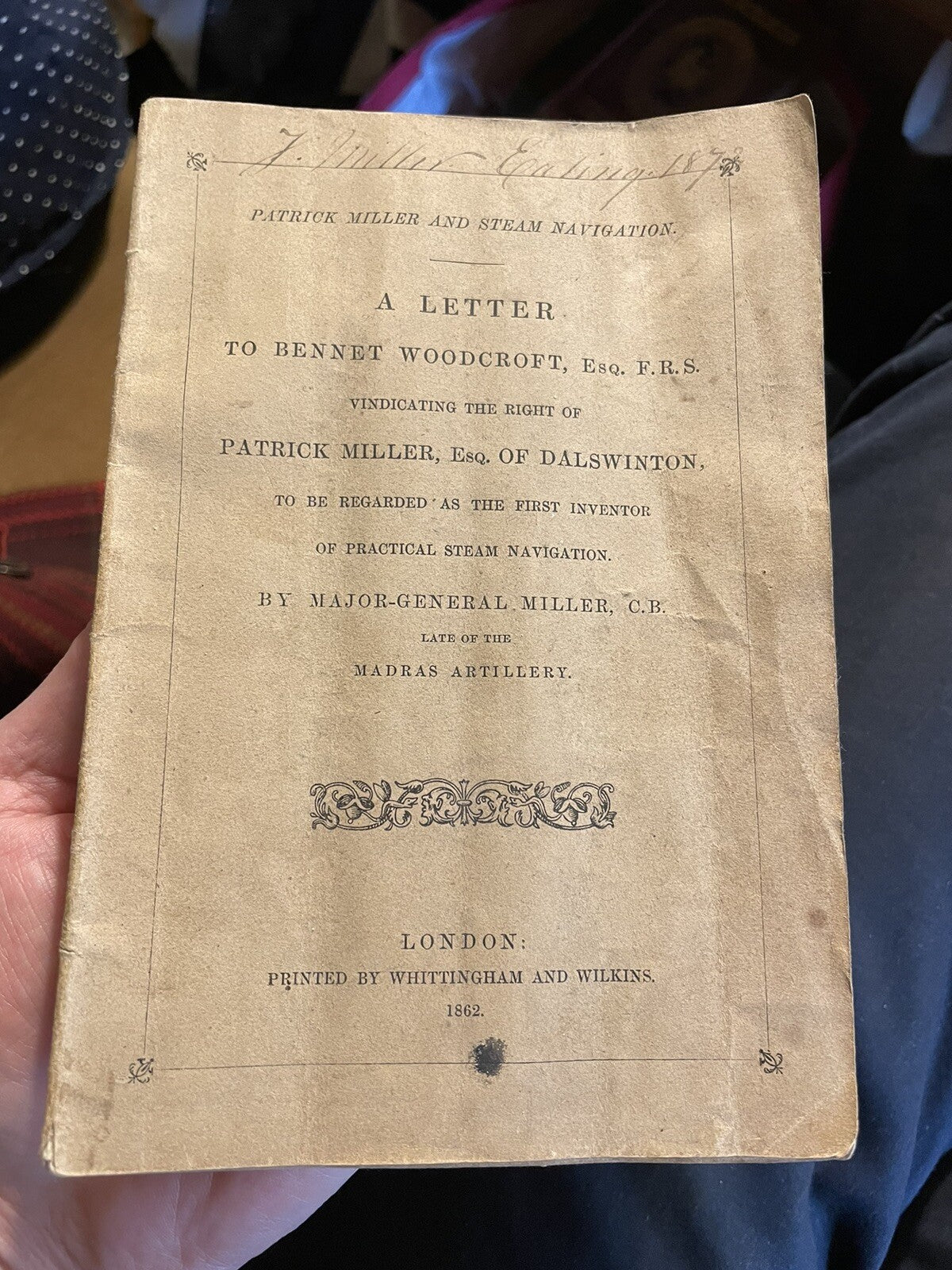 1862 Patrick Miller and Steam Navigation, Origin & True Originator (2 Pamphlets)