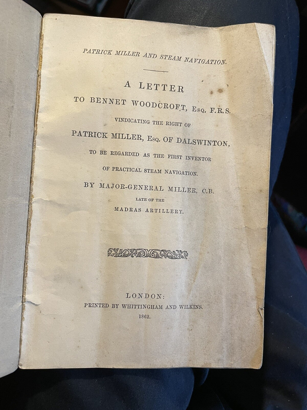 1862 Patrick Miller and Steam Navigation, Origin & True Originator (2 Pamphlets)