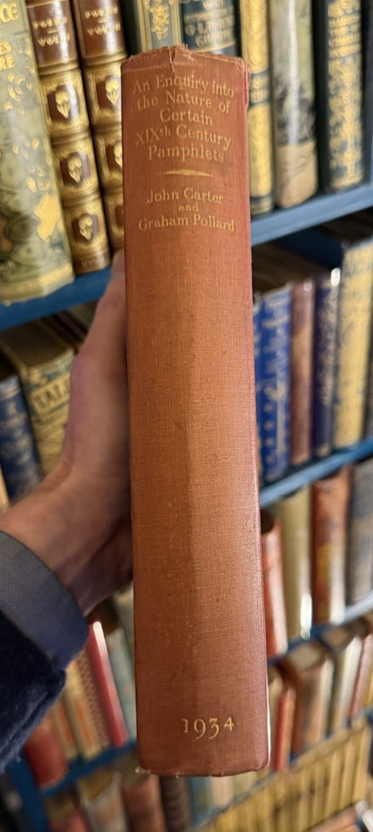 1934: An Enquiry into the Nature of Certain Nineteenth Century Pamphlets: Scarce