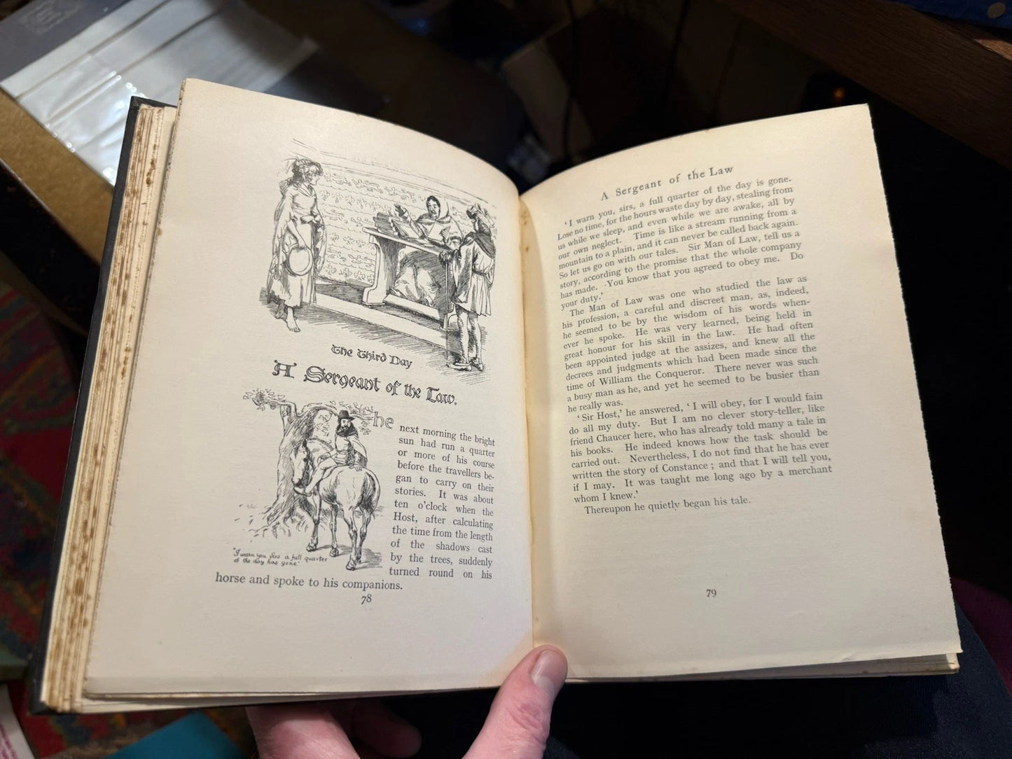1906 Tales of the Canterbury Pilgrims : Illustrated by Hugh Thomson in DJ