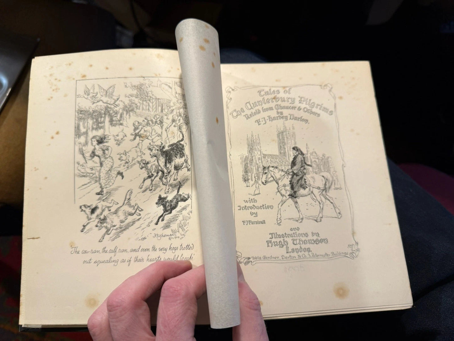 1906 Tales of the Canterbury Pilgrims : Illustrated by Hugh Thomson in DJ