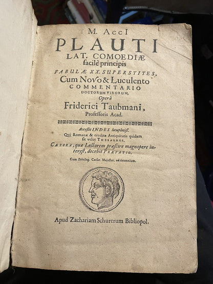 1605 Plautus : M Accl Plauti Lat Comoediae Facile Principis : Vellum Binding