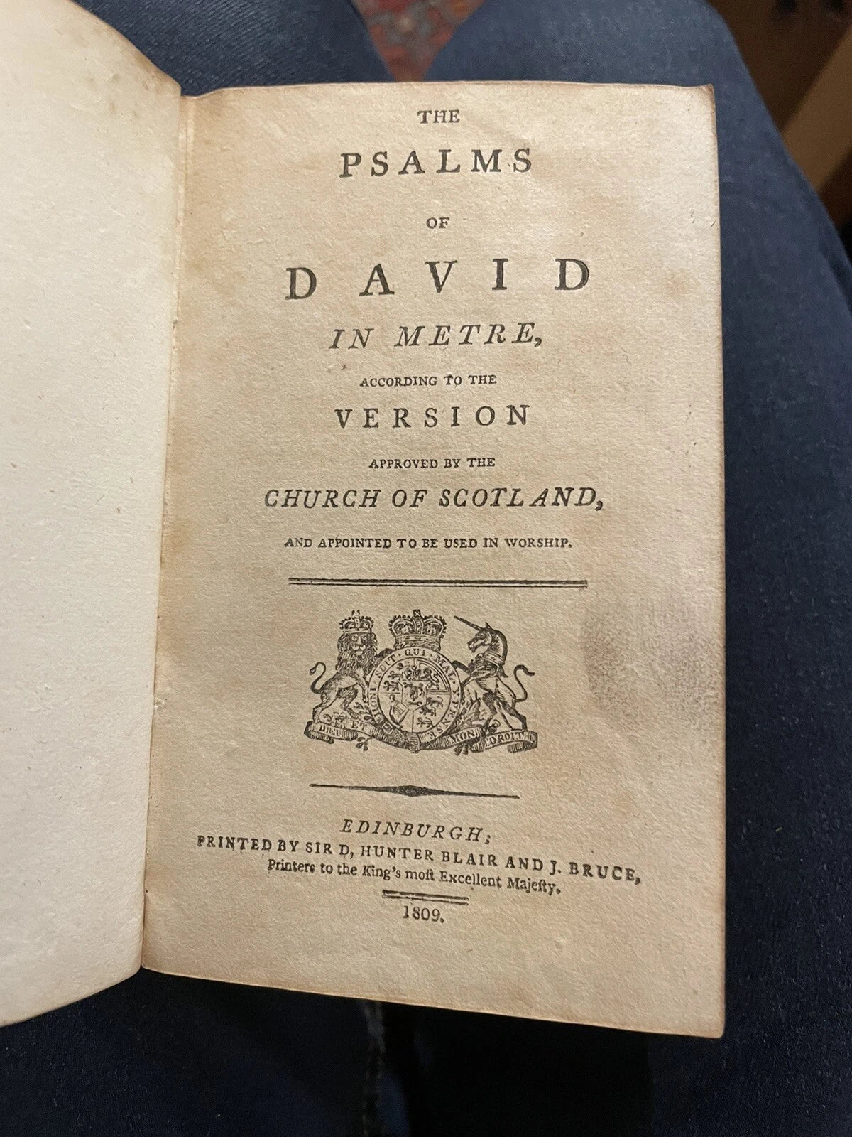 1809 Psalms of David in Metre : Church of Scotland Approved Version