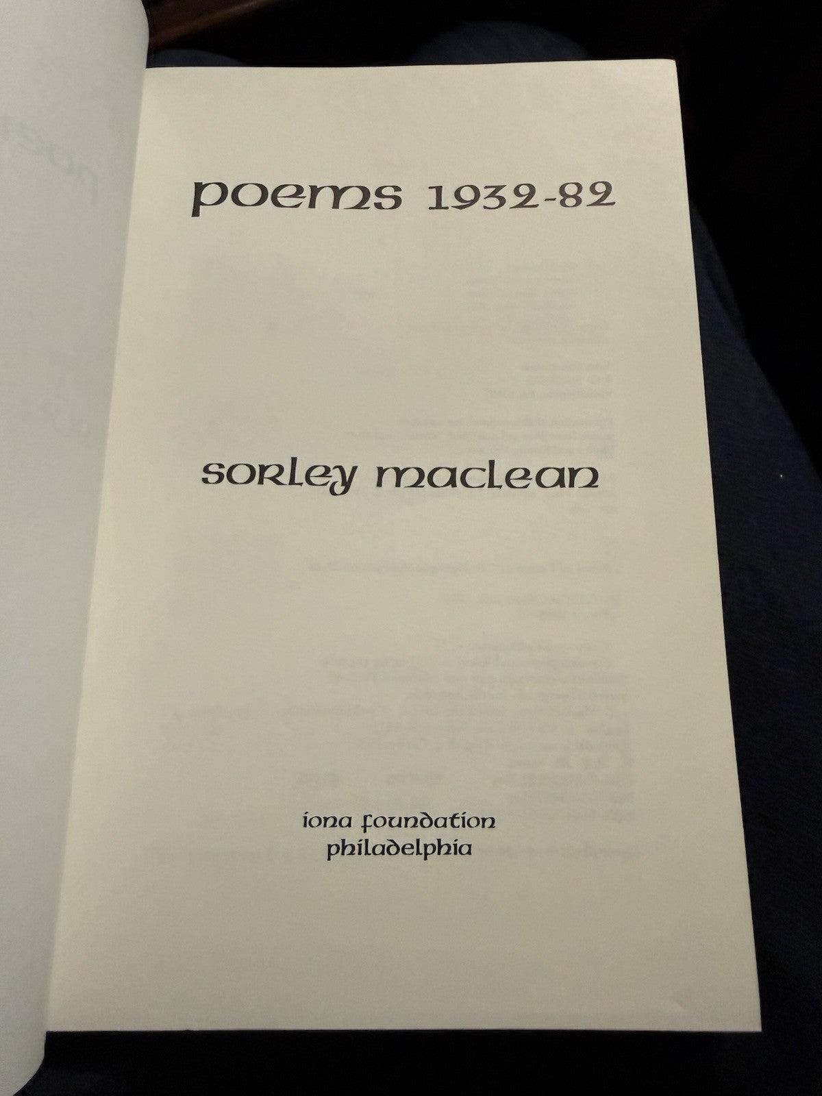 Sorley MacLean : Poems 1932-82 : With Signed Letter + Compliments Card