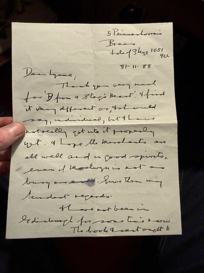 Sorley MacLean : Poems 1932-82 : With Signed Letter + Compliments Card