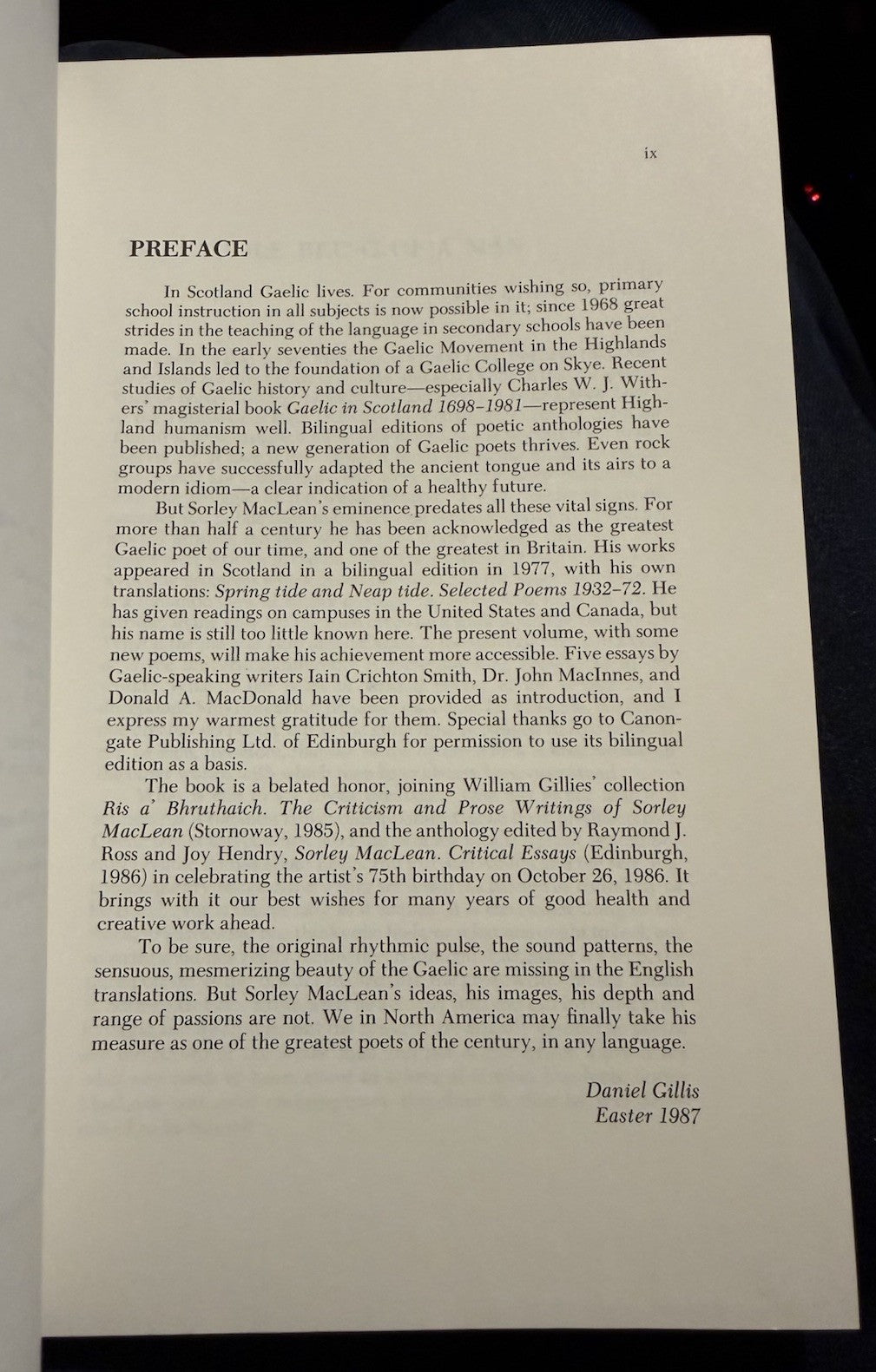 Sorley MacLean : Poems 1932-82 : With Signed Letter + Compliments Card
