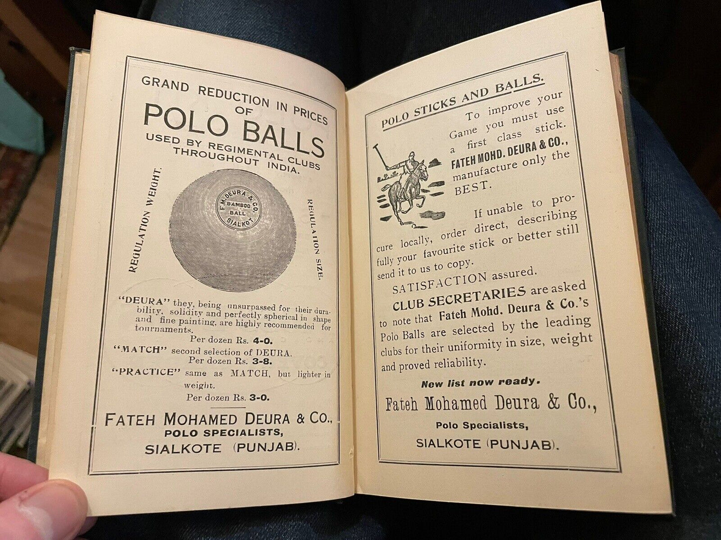 THE POLO CALENDAR 1937 : Indian Polo Association CAVALRY INFANTRY TOURNAMENTS