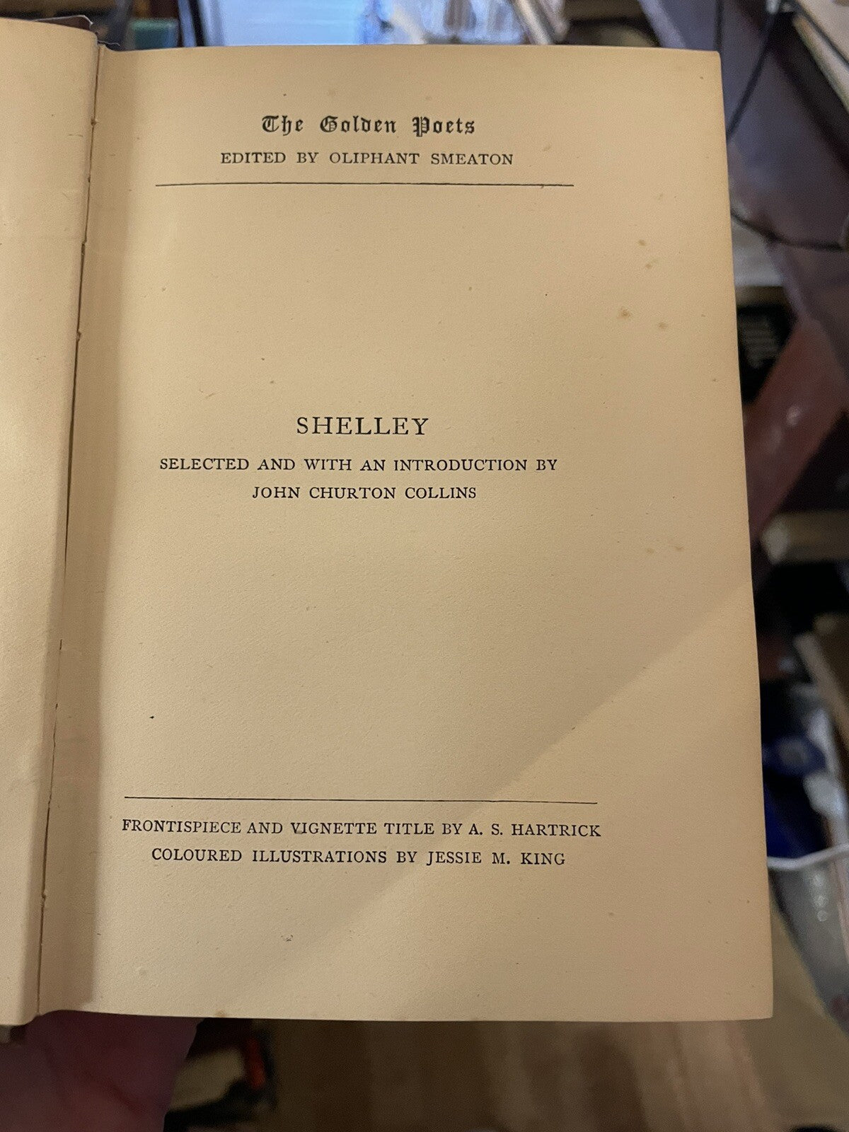 c1900 POEMS OF SHELLEY Caxton JESSIE M. KING (8 Plates) Art Nouveau Covers VGC