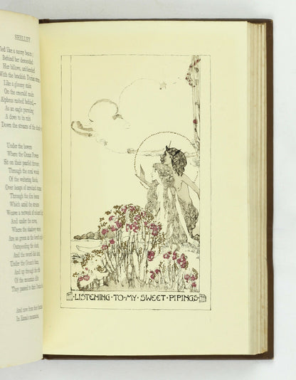c1900 POEMS OF SHELLEY Caxton JESSIE M. KING (8 Plates) Art Nouveau Covers VGC
