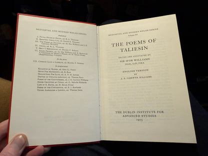 1975 The Poems of Taliesin : Edited and Annotated by Sir Ifor Williams