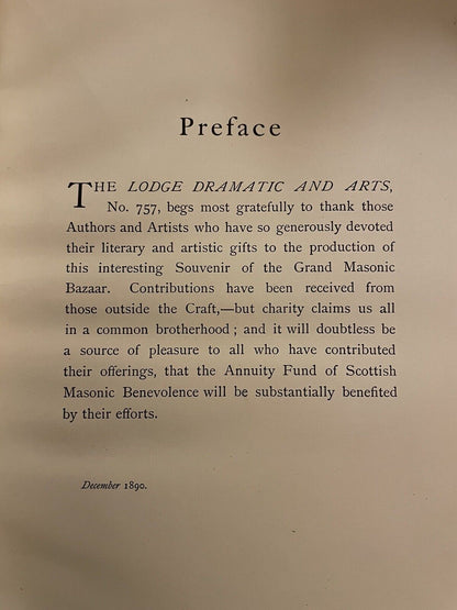 Pot Pourri : Grand Masonic Bazaar : Jerome K Jerome : J M Barrie Scottish Masons