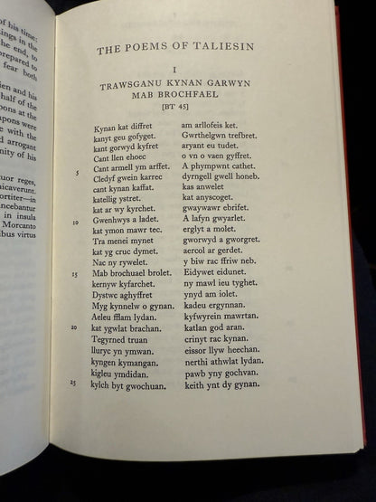 1975 The Poems of Taliesin : Edited and Annotated by Sir Ifor Williams