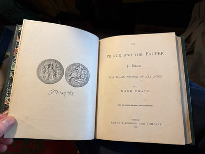 1882 Mark Twain : The Prince and the Pauper : First Edition / First Issue